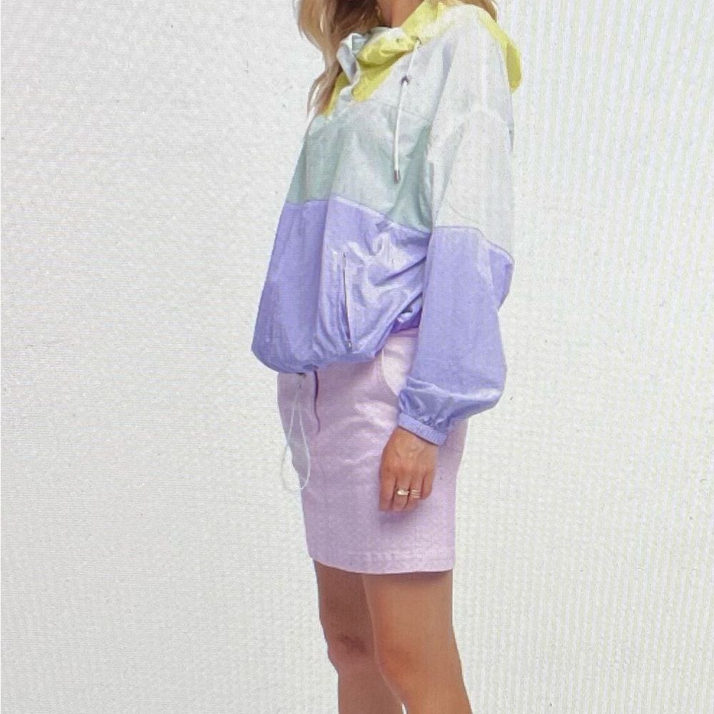 ASTR The Label Sawyer Windbreaker pastel colorblock hooded, size L cottagecore - Picture 2 of 16
